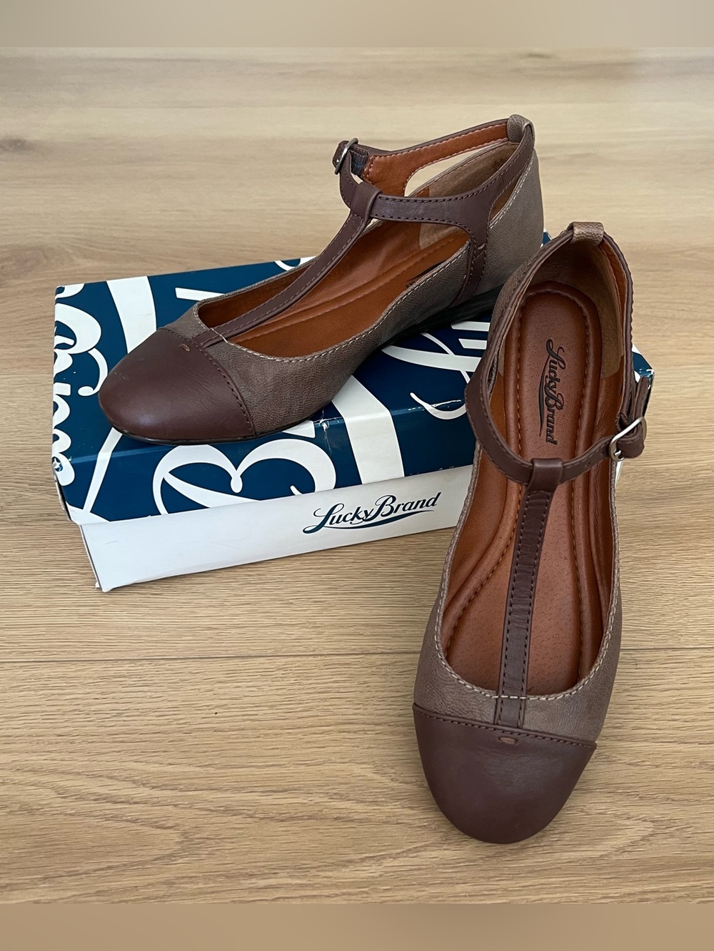 Lucky Brand T-Strap Ballet Flats